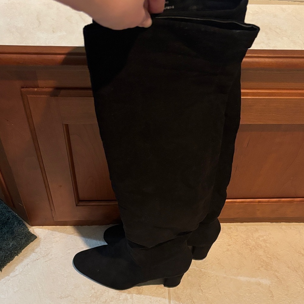 Steve Madden Black Over the Knee Boots